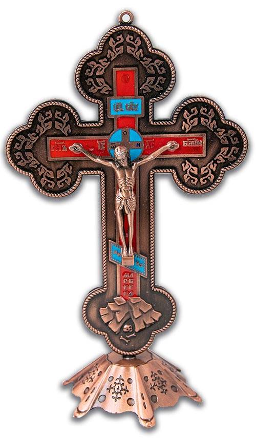 Распятие большое (цветная эмаль)  н/п (Яр.) (уценка)
