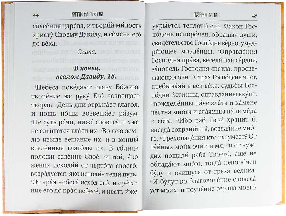 Пс (Воскресение) пророка и царя Давида. Крупный шрифт (уценка)