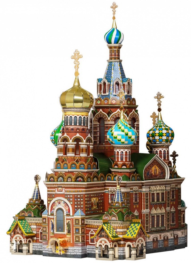 Сборная модель из картона. Спас-на-Крови.