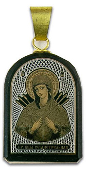 Медальон камень Обсидиан на гайтане 