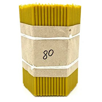 Свечи церковные воскосодержащие № 80 (упаковка 400 шт)