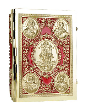 Апостол богослужебный в цельнометаллическом окладе, КРАСНЫЙ.