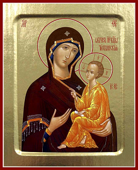 Икона Пресвятой Богородицы Тихвинская (надпись справа)