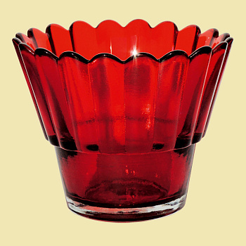 Лампада "Рифленая" (красная)