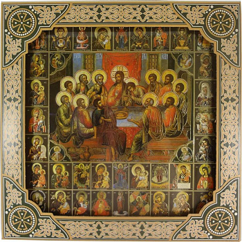 Икона Тайная Вечеря (Ушаков) в рамке под стеклом 