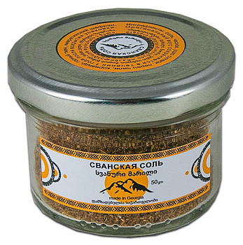 Сванская соль из Грузии, стеклянная баночка 50 г