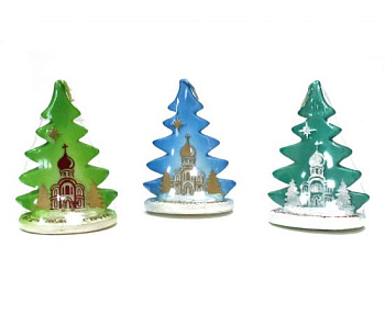 Свеча декоративная Елочка с Храмом