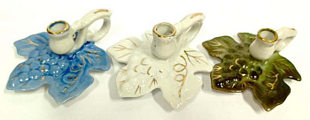 Подсвечник Лист фарфоровый