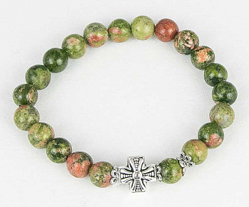 Четки Яшма (d - 8 мм) 22 зерна 90 Псалом в кресте (цвет в ассортимете)