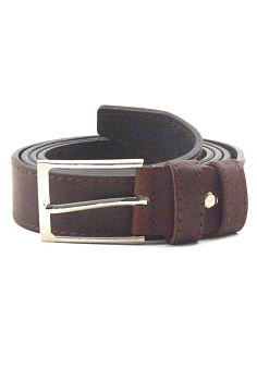 Ремень мужской кожаный с молитвой прошитый, 35 мм