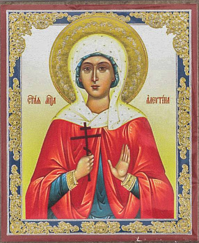 Икона на планшете святая мученица Алевтина Кесарийская   6 х  9 см