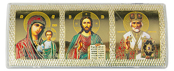 Икона автомобильная Триптих