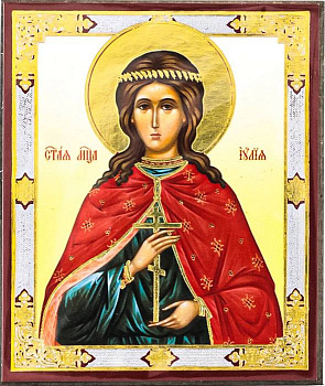 Икона на планшете святая мученица Иулия (Юлия)   6 х  9 см