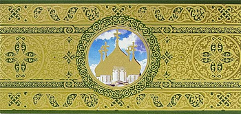 Открытка - конверт "Зеленый узор"