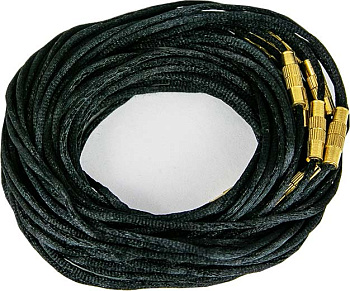 Гайтан (шнурок) для крестика 60 см шелковый черный с замком (1 штука)