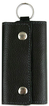 Ключница «книжка» большая с кольцом, застежка на две кнопки, тиснение молитвы кресту