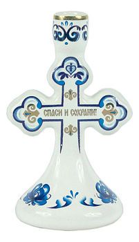 Подсвечник керамический "Крест" 