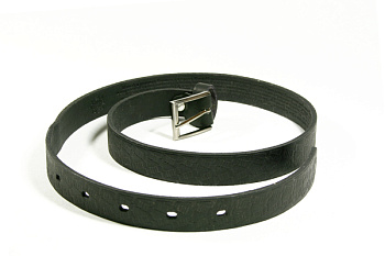 Ремень детский черный (кожа, ширина ремня 2,5 см) 