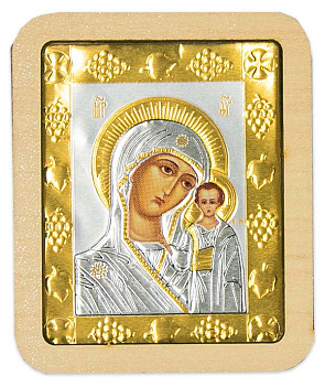 Автомобильная икона, дерево "Казанская" 