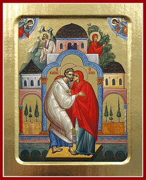 Икона на дереве Иоакима и Анны, святых  