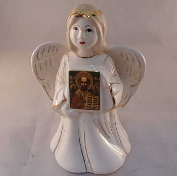 Сувенир "Ангел с иконой" керамический (уценка)