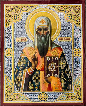 Икона на планшете Святитель Алексий, митрополит Московский   6 х  9 см