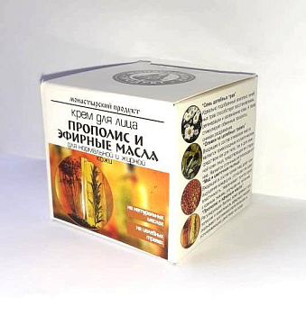 Крем для лица Прополис и эфирные масла , 40г. (уценка)