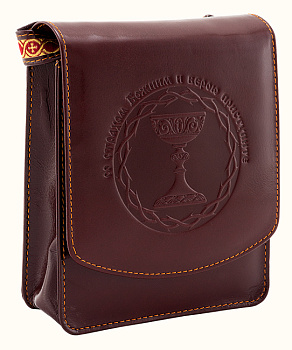 Дароносица натуральная кожа 12,3 х 14,5 х 5 см