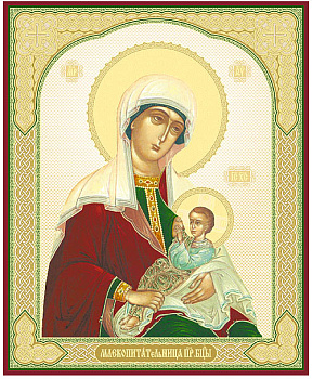 Б.М. "Млекопитательница" (икона 10х 12 см, дерево)