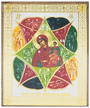 Икона Неопалимая Купина на деревянной доске 12,5 х 15,5 см