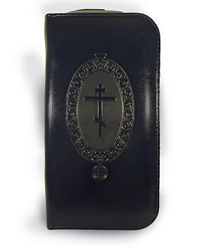 Футляр чехол для наперстного креста кожаный большой, 10 х 20 х 4 см