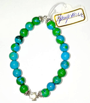 Четки-браслет из натурального камня ХРИЗОКОЛЛА