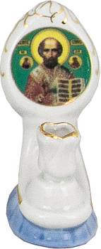 Подсвечник, один лик,"Яйцо" Николай Чудотворец