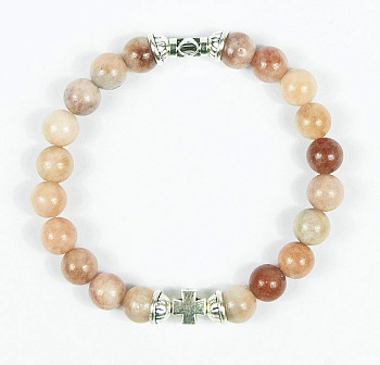 Четки-браслет из натурального камня ЦВЕТНОЙ АГАТ 