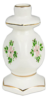 Подсвечник "Грани" керамический белый 