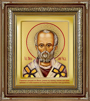 Икона в киоте "Стикер" ковчег большой, НИКОЛАЙ ЧУДОТВОРЕЦ, 185 х 230 