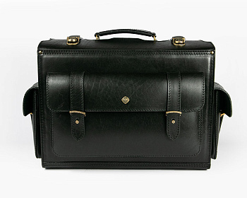 Кофр требный большой черный с двумя клапанами, 46 х 32 х 21 см