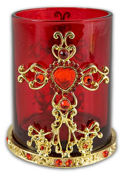 Лампада настольная  с двумя крестами